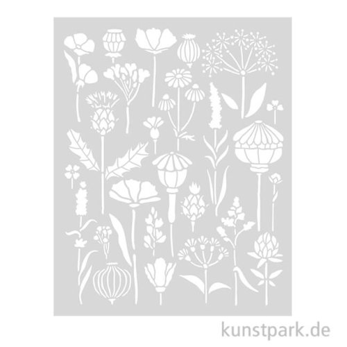 Stamperia Schablone - Herbarium Silvae Herbarium, 20 x 25 cm