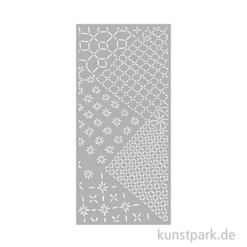 Stamperia Schablone - Quiet Days Mixed Tiles, 12 x 25 cm