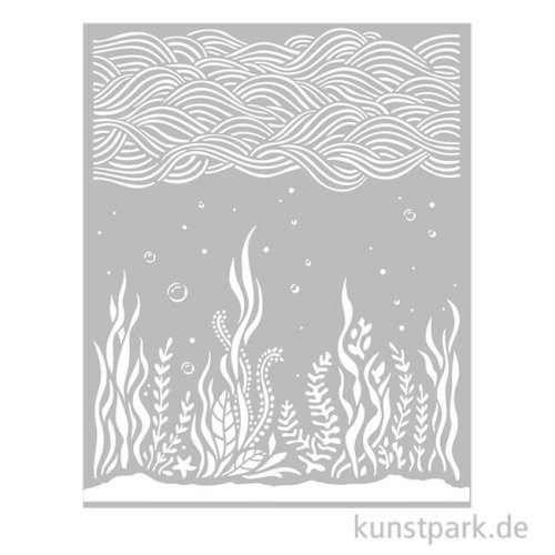Stamperia Schablone - Songs of the Sea Corals Poseidonias, 20 x 25 cm