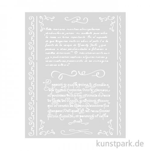 Stamperia Schablone - Vintage Library Letters, 20 x 25 cm