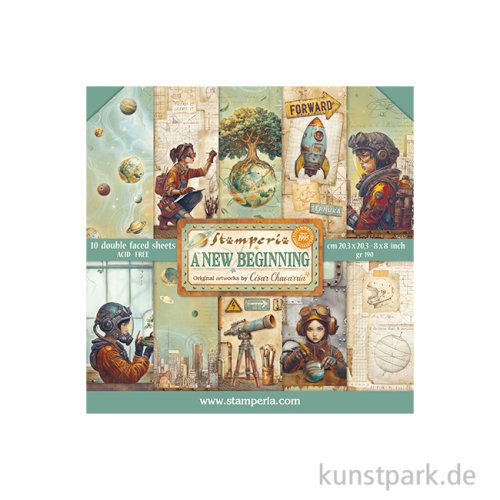 Stamperia Scrapbooking Pad - A New Beginning, 20,3 x 20,3 cm