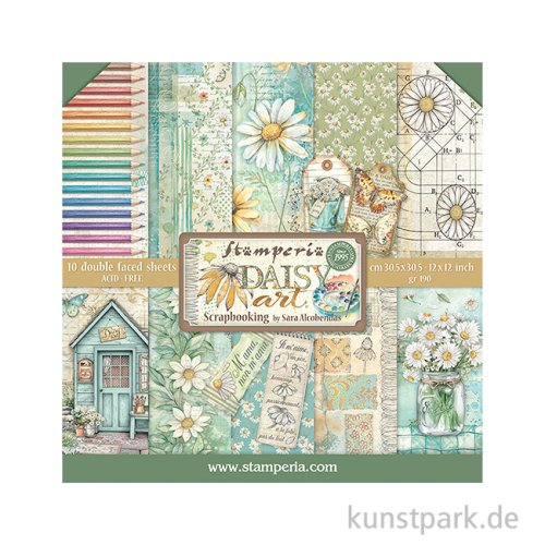 Stamperia Scrapbooking Pad - Daisy Art, 30,5 x 30,5 cm