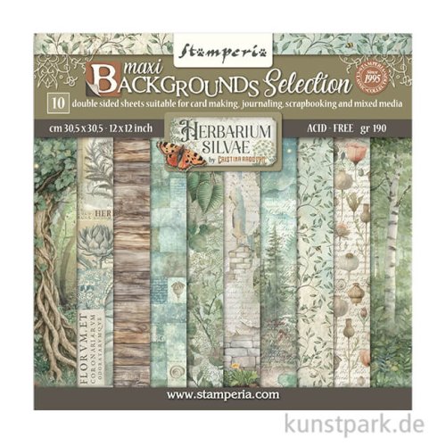 Stamperia Scrapbooking Pad - Herbarium Silvae Backgrounds, 30,5 cm