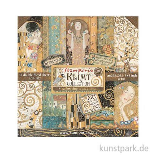 Stamperia Scrapbooking Pad - Klimt, 20,3 x 20,3 cm