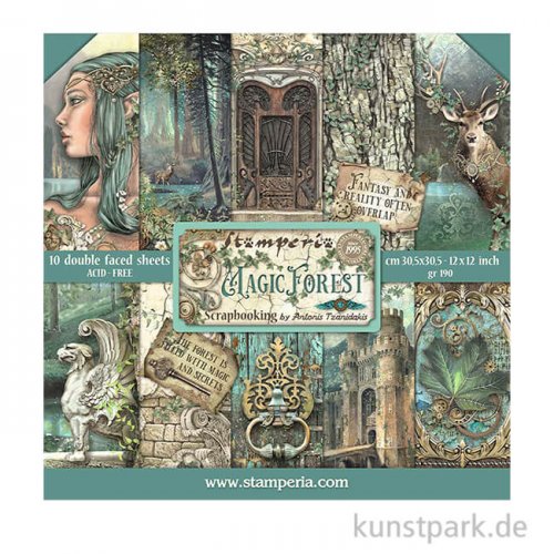 Stamperia Scrapbooking Pad - Magic Forest, 30,5 x 30,5 cm