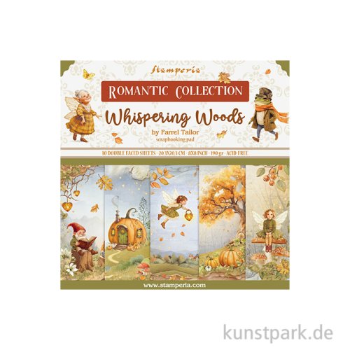 Stamperia Scrapbooking Pad - Whispering Woods, 20,3 x 20,3 cm