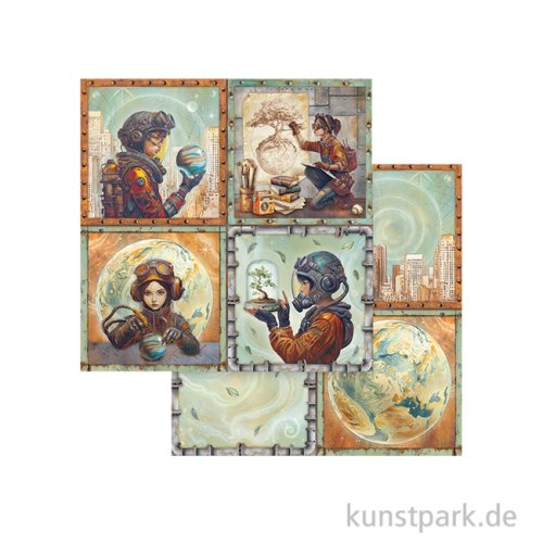 Stamperia Scrappapier - A New Beginning 4 Cards, 30,5 x 30,5 cm