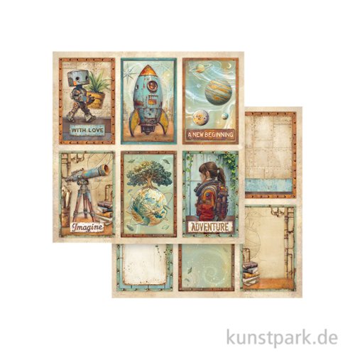 Stamperia Scrappapier - A New Beginning 6 Cards, 30,5 x 30,5 cm