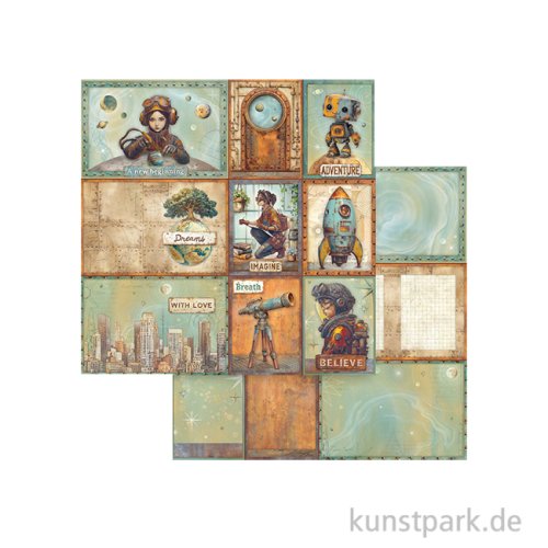Stamperia Scrappapier - A New Beginning Mixed Cards, 30,5 x 30,5 cm