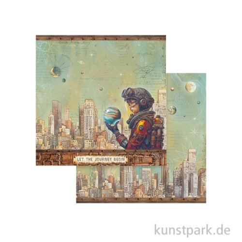 Stamperia Scrappapier - A New Beginning Skyline, 30,5 x 30,5 cm