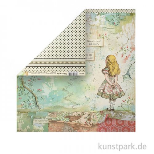 Stamperia Scrappapier - Alice, 30,5 x 30,5 cm, 190g