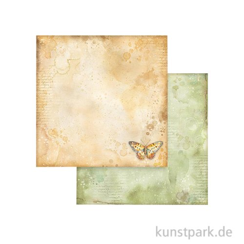Stamperia Scrappapier - Daisy Art Ochre Pattern Butterfly, 30,5 cm