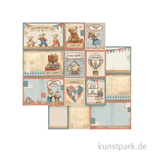 Stamperia Scrappapier - Family Cards, 30,5 x 30,5 cm