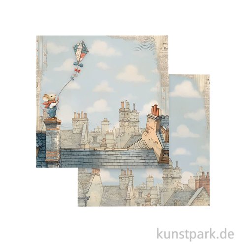 Stamperia Scrappapier - Family Kite, 30,5 x 30,5 cm