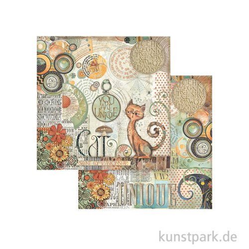 Stamperia Scrappapier - Furry Friends You Are Unique Cat, 30,5 cm