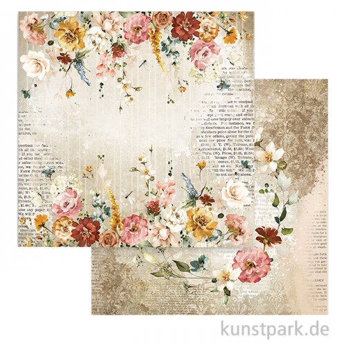 Stamperia Scrappapier - Garden of Promises Flowers News 30,5 x 30,5 cm