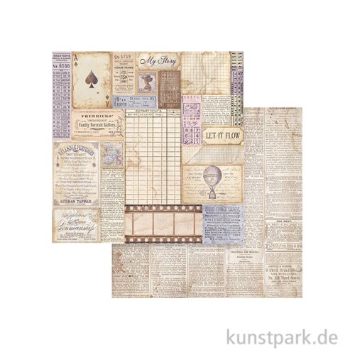 Stamperia Scrappapier - Quiet Days Mixed Backgrounds, 30,5 x 30,5 cm