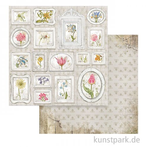 Stamperia Scrappapier - Romantic Garden House Tags 30,5 x 30,5 cm