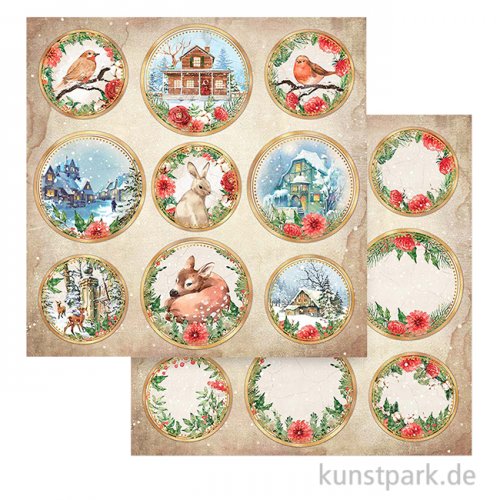 Stamperia Scrappapier - Romantic Home for the Holidays Rounds 30,5 cm