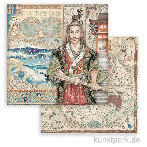 Stamperia Scrappapier - Sir Vagabond in Japan Samurai, 30,5x30,5 cm