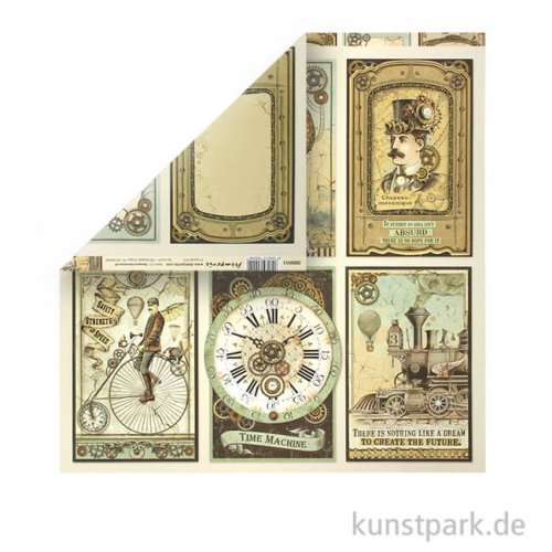 Stamperia Scrappapier - Voyages Fantastiques Cards, 30,5 x 30,5 cm