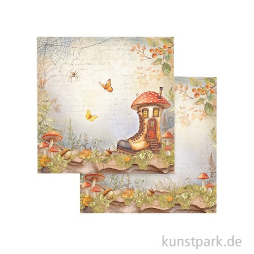 Stamperia Scrappapier - Whispering Woods Boot House, 30,5 x 30,5 cm