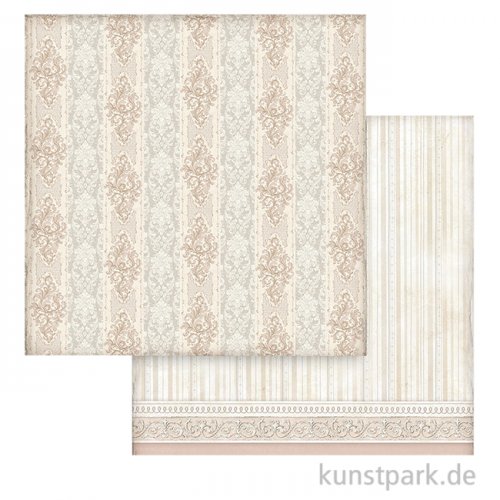 Stamperia Scrappapier - You and Me Striped Texture 30,5 x 30,5 cm
