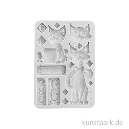 Stamperia Silikon Gießform - Furry Friends Cats, A5