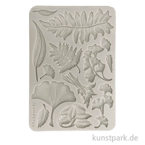 Stamperia Silikon Gießform - Herbarium Silvae Botanical Leaf, A5