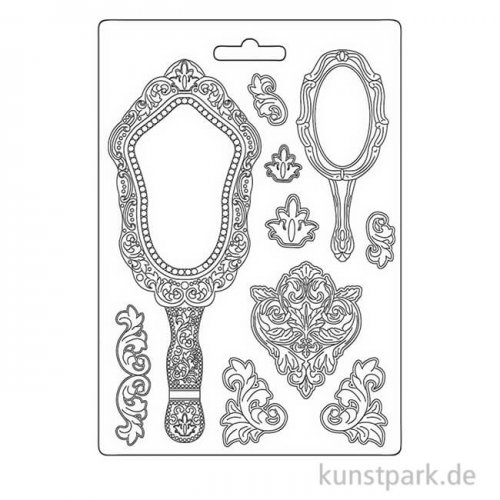 Stamperia Soft Mould (Gießform) - Rose Parfum Mirrors, DIN A5