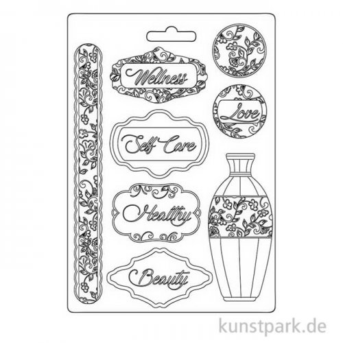 Stamperia Soft Mould (Gießform) - Rose Parfum Plates, DIN A5