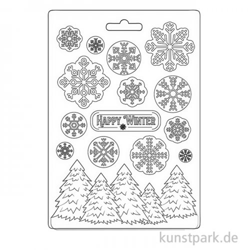 Stamperia Soft Mould (Gießform) - Happy Winter, DIN A5
