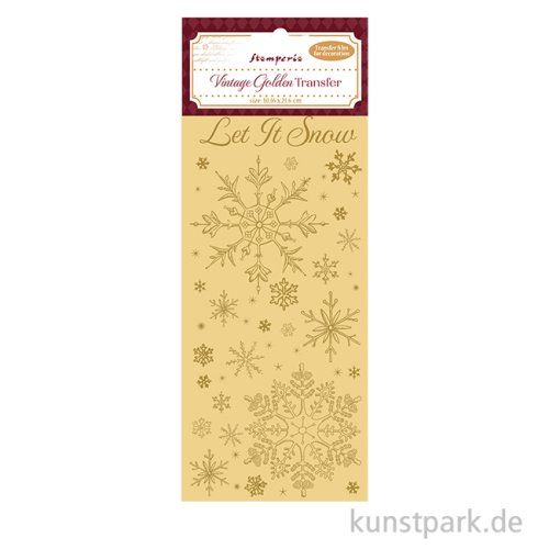 Stamperia Vintage Gold Transferfolie - Let it Snow