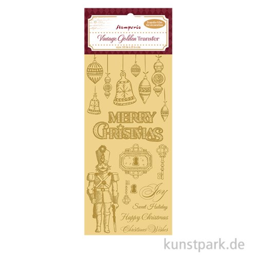 Stamperia Vintage Gold Transferfolie - Merry Christmas