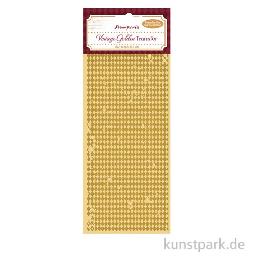 Stamperia Vintage Gold Transferfolie - Rhombuses Pattern
