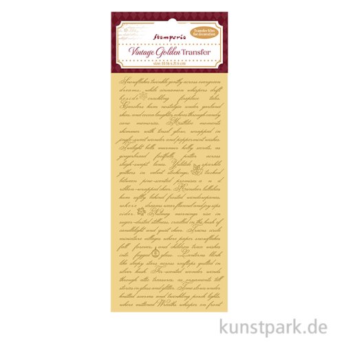 Stamperia Vintage Gold Transferfolie - Writing