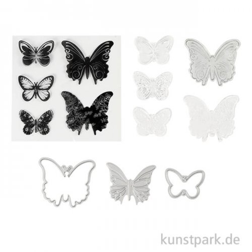 Stanz- und Stempelform - Schmetterlinge, Größe 3,5-5,5 cm