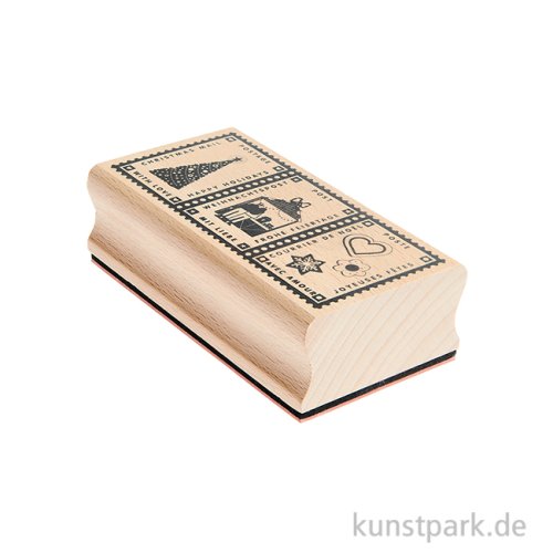 Stempel aus Holz - Weihnachtspost, 90 x 45 mm