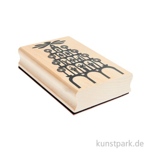 Stempel aus Holz - Weihnachtspyramide, 80 x 120 mm