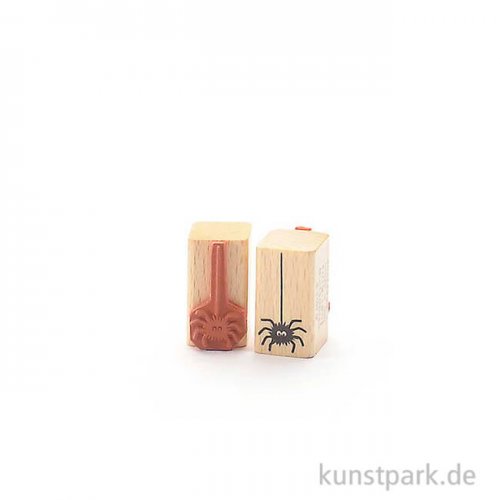 Stempel - Spinne am Faden - 2x2 cm