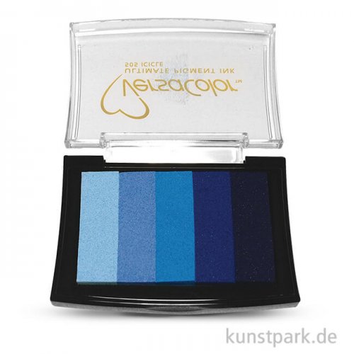 Stempelkissen Versacolor - Blau-Töne, 5 Farben sortiert