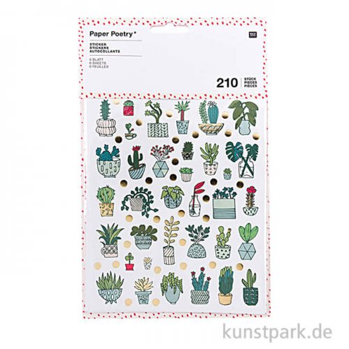 Sticker - Hygge Plants, 6 Blatt