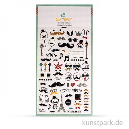 Sticker - Mustache, 15x9,2 cm