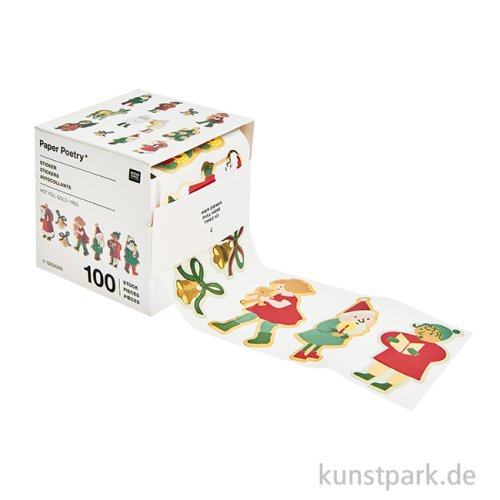 Sticker - Weihnachtskinder, 100 Aufkleber