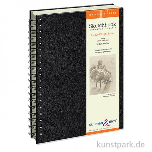 Stillman & Birn Skizzenbuch GAMMA Spiral, 50 Blatt, 150 g 22,9 x 30,5 cm