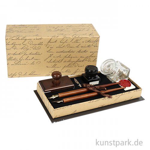 Stilvolles Rubinato Kalligrafie-Set, 8 teilig in luxuriöser Geschenkbox