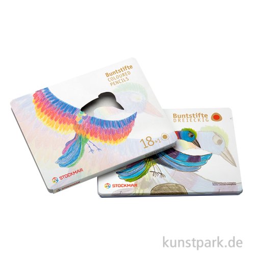 STOCKMAR Buntstifte dreieckig, 18 Stifte im Metalletui