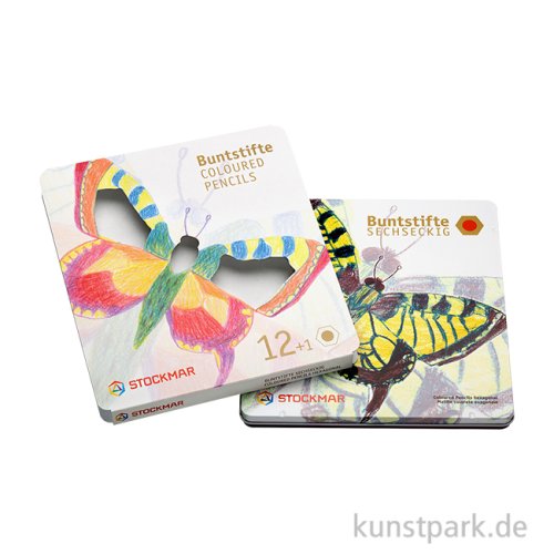 STOCKMAR Buntstifte sechseckig, 12 Stifte im Metalletui