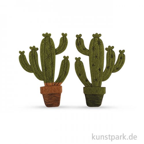 Streuteile Kaktus, 4x6,5 cm, 3 Stück sortiert