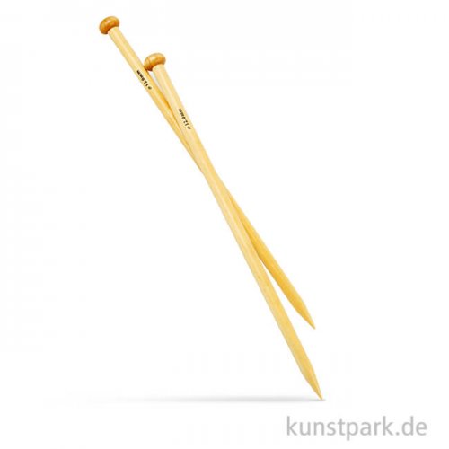 Stricknadel aus Bambus - Länge 35 cm, 1 Paar Nr. 12